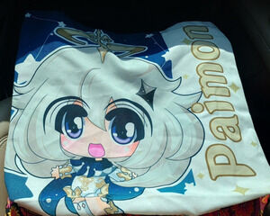 Paimon Mondstadt Sweets Paradise Double Handle shopping Tote Bag BIG HEAD Girl